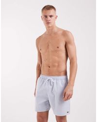 Lacoste - Classic Logo Stripe Swim Shorts - Lyst