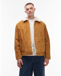Levi's - Veste camionneur en daim et imitation peau - Lyst