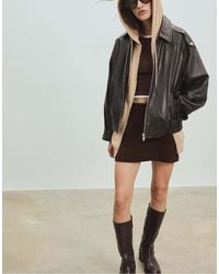 Stradivarius - Felpa Con Cappuccio Oversize Color Pietra - Lyst