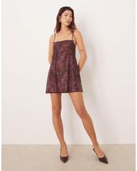 cheria mini dress in shimmer plisse blue brown Adriessa One Shoulder Sheer Mini Dress | Dark Brown Shimmer | Womens