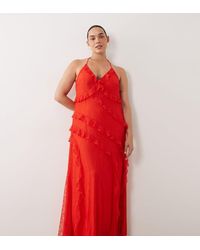 Forever New - Halter Neck Lace Ruffle Maxi Dress - Lyst