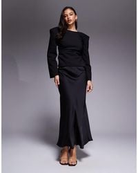 River Island - Maxi Satin Skirt - Lyst