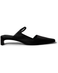 Calvin Klein - Pointed Toe Leather Kitten Heel Shoes - Lyst