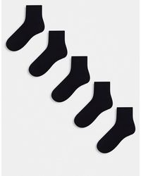 ASOS - 5 Pack Terry Sole Ankle Socks - Lyst