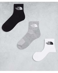 The North Face - Simple Dome 3 Pack Logo Ankle Socks - Lyst