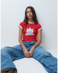 ASOS - Disney Ringer Baby Tee With Marie Print - Lyst