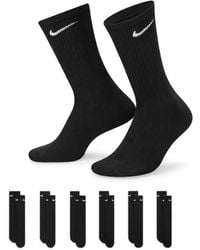 Nike - Training Everyday Cushioned 6 Pack Crew Sock - Lyst