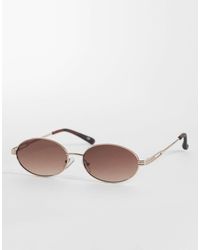 ASOS - Metal Oval Sunglasses - Lyst