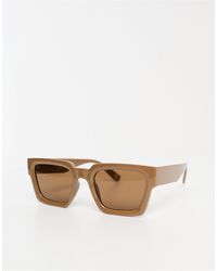 ASOS - Square Sunglasses With Bevel Frame - Lyst