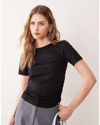 ARKET - Soft Jersey T-shirt With Cinched Sides - Lyst