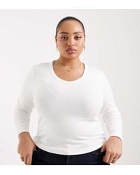 ONLY - V-neck Long Sleeve Top - Lyst