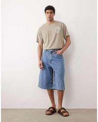 Jack & Jones - Billy Longer Length Denim Jorts - Lyst