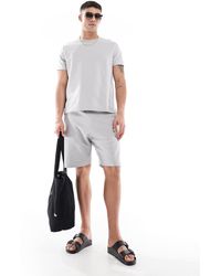 Bershka - Shorts Met Textuur - Lyst