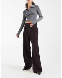 ONLY - High Waist Wide Leg Tailored Pants - Lyst