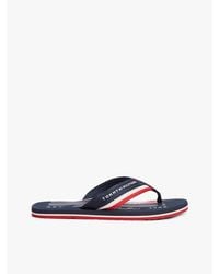 Tommy Hilfiger - Stripe Webbing Strap Flip-Flops - Lyst