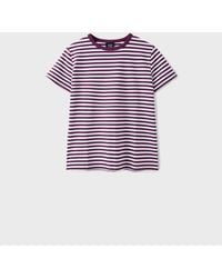 Stradivarius - B02 basic t-shirt mit streifen, regular fit, soft-touch, - Lyst