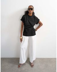 TOPSHOP - Roll Sleeve Cinch Tee - Lyst