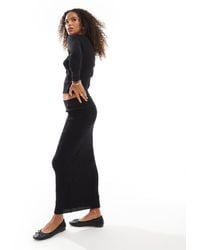 Vero Moda - Panelled Knit Midi Skirt Co-ord - Lyst