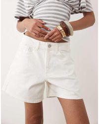 Vila - High Waisted Denim Shorts - Lyst