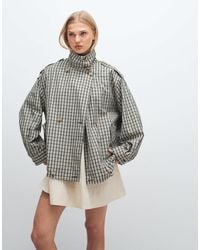 ASOS - Funnel Neck Button Front Trench Jacket - Lyst