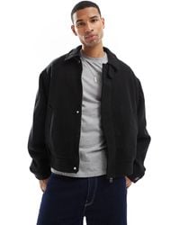 Jack & Jones - Wool Mix Zip Through Harrington - Lyst