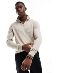 Jack & Jones - Knitted Half Zip Jumper - Lyst