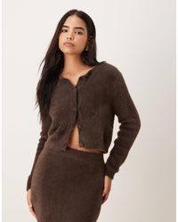 Vila - – superweiche, flauschige strickjacke - Lyst