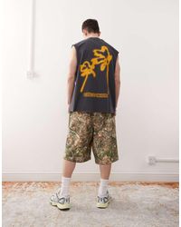 Collusion - Washed Tank Vest Top With Print - Lyst
