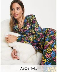 ASOS - Asos design tall – modal-pyjama aus hemd und hose - Lyst