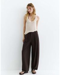 Pull&Bear - Barrel Fit Darted Trousers - Lyst