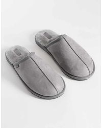 River Island - Pantoffels Met Open Achterkant En Fleecevoering - Lyst