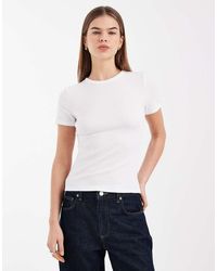 ONLY - Aansluitende Geribbelde Top - Lyst