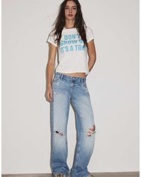 Stradivarius - Printed Short Sleeve T-shirt - Lyst