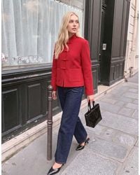 Vero Moda - Short Mandarin Jacket With Pockets - Lyst