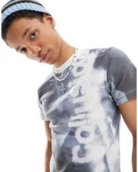 Collusion - Shrunken T-shirt With Distorted And White Print - Lyst