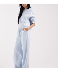 ASOS - Asos Design Tall Wide Leg Brushback Jogger - Lyst