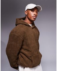 ASOS - – oversize-kapuzenpullover aus teddyfell - Lyst