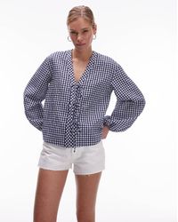 ARKET - V-neck Blouse With Bow Tie Front - Lyst