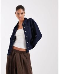 Vero Moda - Denim Shacket With Front Pockets - Lyst