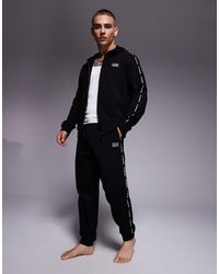 EA7 - Armani Cuffed joggers Co-ord With Logo Tape Detail - Lyst