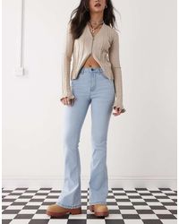 Noisy May - Vaqueros Azules De Corte Acampanado Slim Y Talle Alto Con Lavado Claro Sallie De - Lyst