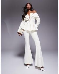 ASOS - Co-Ord Tailored Trouser With Pearl Embellishment - Lyst