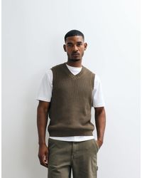ASOS - Relaxed Knitted Waffle Vest - Lyst