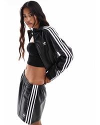 adidas Originals - Faux Leather Track Jacket - Lyst