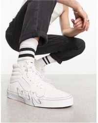 Vans - Sk8-hi Trainers With Flame Print - Lyst