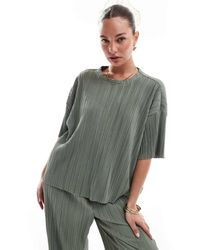 ONLY - Boxy Plisse Top Co-ord - Lyst