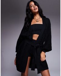 AFRM - Heavy Cable Knit Cardigan Co-ord - Lyst