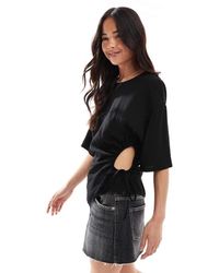 ASOS - Asymmetrische Top Met Uitsnijding Aan De Zijkant - Lyst