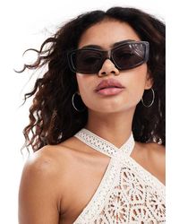 Weekday - Skye Chunky Rectangle Sunglasses - Lyst