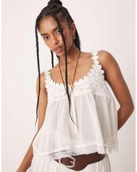 Free People - Stevie Lace Cami Tank Top - Lyst